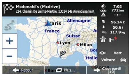 MAPPY ULTIS546, ULTIS549 - Vérification des autres itinéraires lors de la planification de l'itinéraire - 1