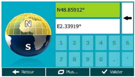MAPPY ULTIS546, ULTIS549 - Saisir les coordonnées de la destination - 1