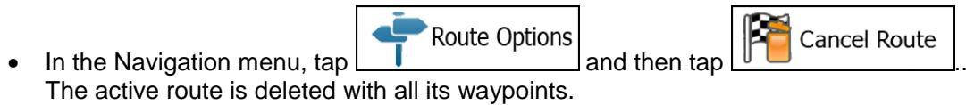 MAPPY ULTI E518 - Cancelling the active route - 2