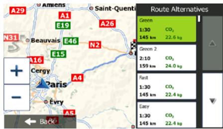 MAPPY ULTI E518 - Checking route alternatives when planning the route - 6