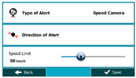 MAPPY ULTI E518 - Saving a map location as an alert point - 4