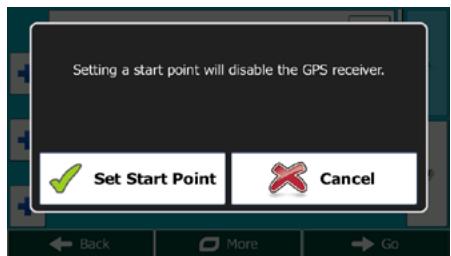 MAPPY ULTI E518 - Setting a new starting position for the route - 4