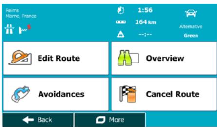 MAPPY ULTI E518 - Checking route alternatives for an existing route - 2