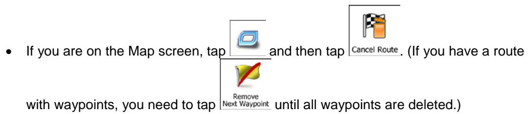MAPPY ULTI E518 - Cancelling the active route - 1
