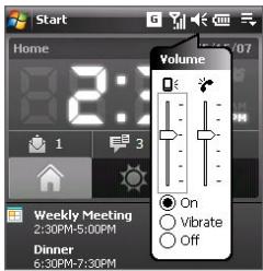 HTC DOPOD D600 - Adjust the device volume - 1