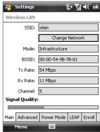 HTC DOPOD D600 - Wi-Fi Status screen. - 1