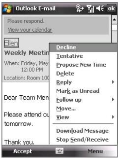 HTC DOPOD D600 - Working With Company E-mails and Meeting Appointments - 1