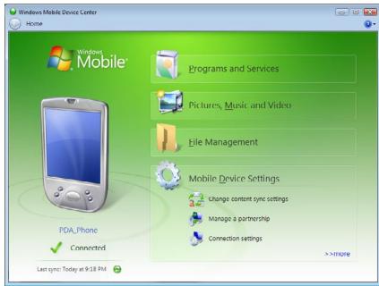 HTC DOPOD D600 - Use Windows Mobile Device Center - 1