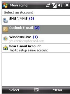HTC DOPOD D600 - To configure message account settings - 1