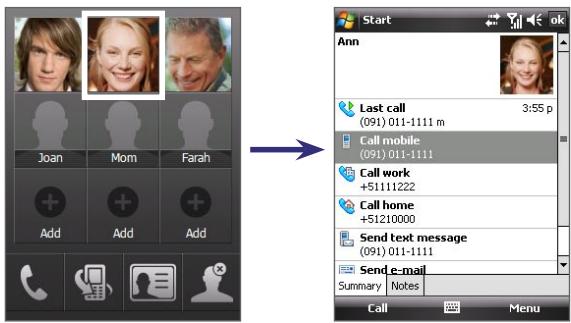 HTC DOPOD D600 - Make a call from TouchFLO - 1