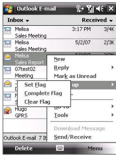 HTC DOPOD D600 - To flag or unflag a message - 1