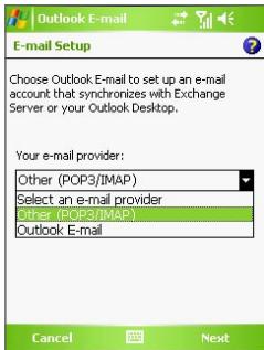 HTC HERALD - Set up e-mail accounts using E-mail Setup Wizard - 1