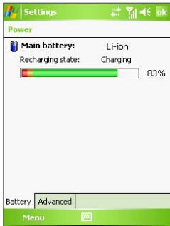 HTC HERALD - Check the battery power - 1