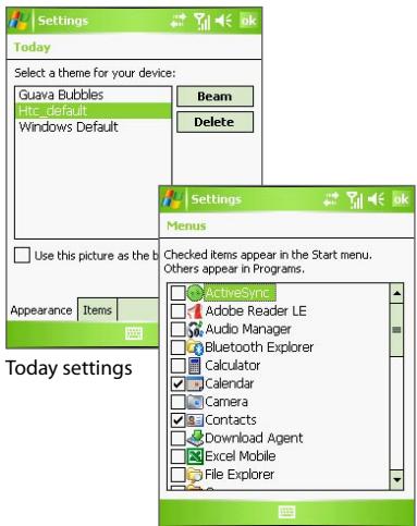 HTC HERALD - Set the time and date - 1
