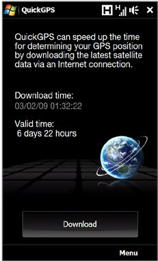 HTC TOUCH PRO 2 - To download GPS data - 1