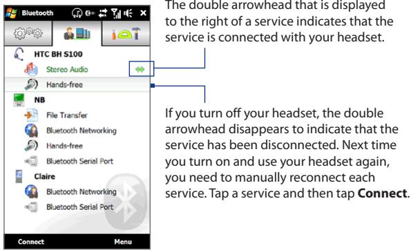 HTC TOUCH PRO 2 - To connect a Bluetooth hands-free or stereo headset - 1
