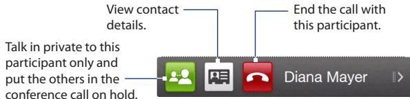 HTC TOUCH PRO 2 - To manage the conference call in portrait view - 1