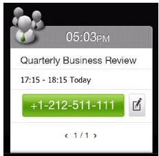 HTC TOUCH PRO 2 - Making a call from a meeting request or reminder - 1