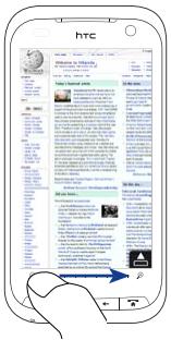 HTC TOUCH PRO 2 - To zoom in and out on web pages - 1