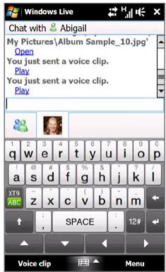 HTC TOUCH PRO 2 - To add a Windows Live™ contact - 1