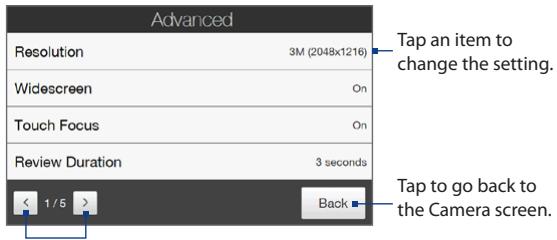 HTC TOUCH PRO 2 - Setting advanced options - 1