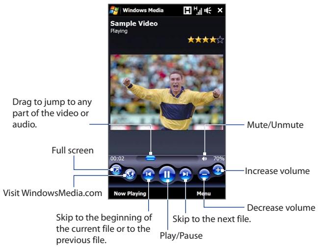 HTC TOUCH PRO 2 - To play audio and video files - 1