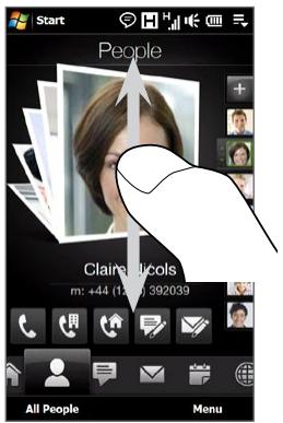 HTC TOUCH PRO 2 - To find a favorite contact - 1