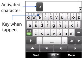 HTC TOUCH PRO 2 - To enter text using the Full QWERTY - 1