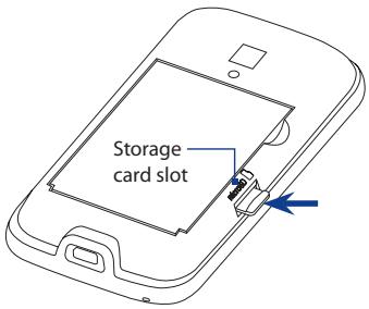HTC TOUCH PRO 2 - To install a microSD card - 1