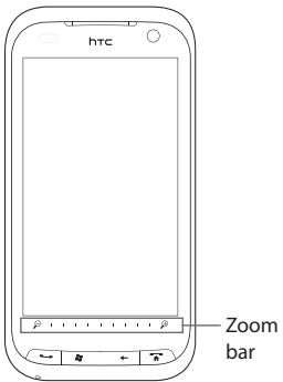 HTC TOUCH PRO 2 - Using the Zoom Bar - 1