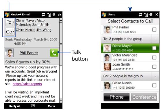 HTC TOUCH PRO 2 - From an open e-mail - 1