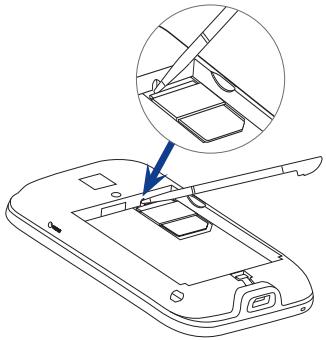HTC TOUCH PRO 2 - To remove the SIM card - 1