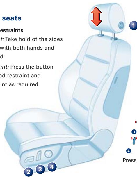 AUDI S4 - Adjusting head restraints - 1