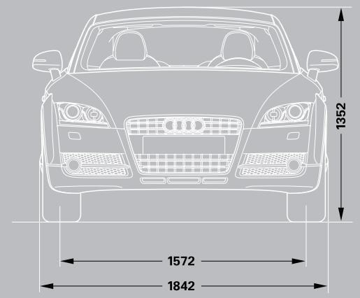 AUDI TT ROADSTER - TT Coupe dimensions - 1