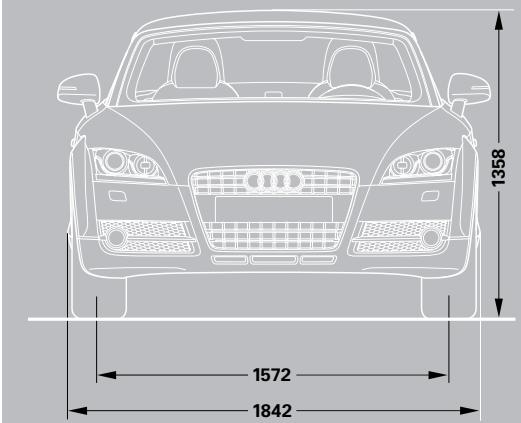 AUDI TT ROADSTER - TT Roadster dimensions - 1