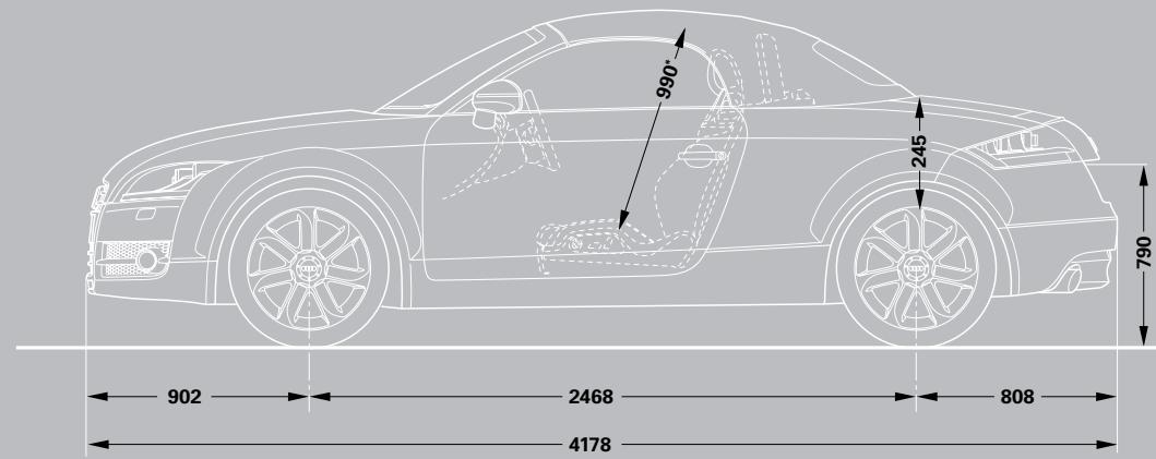 AUDI TTS COUPE - TT Roadster dimensions - 2