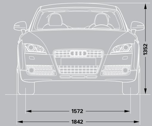 AUDI TTS COUPE - TT Coupé dimensions - 1