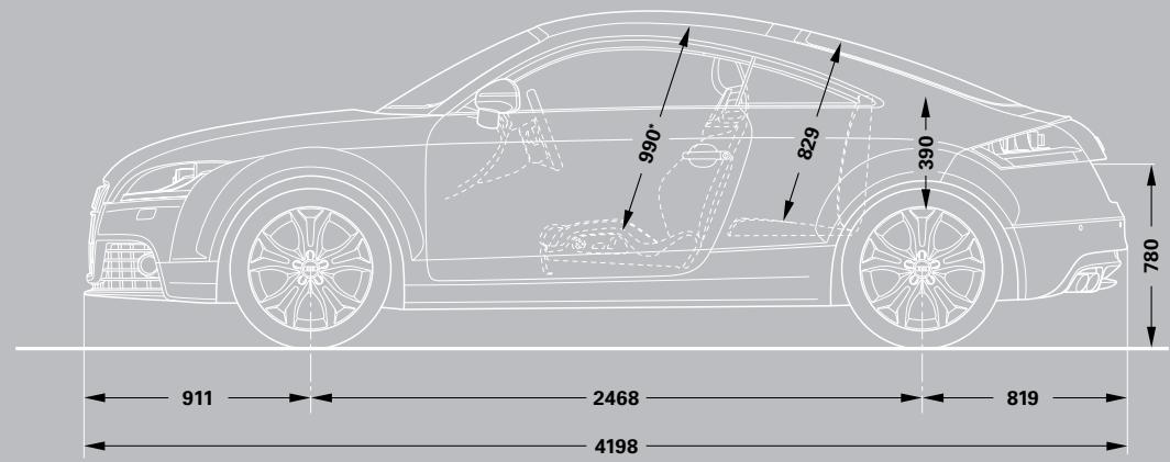 AUDI TTS COUPE - TTS Coupé dimensions - 2