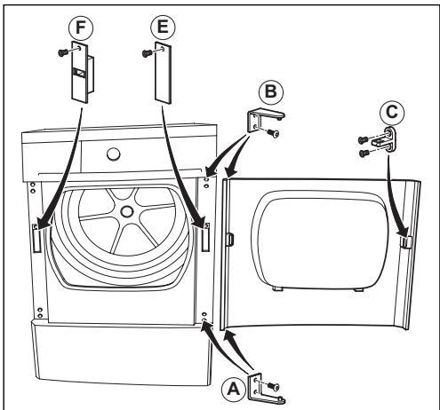 FAGOR CONDENSER TUMBLE DRYER - - MODIFYING THE DOOR OPENING DIRECTION - 2