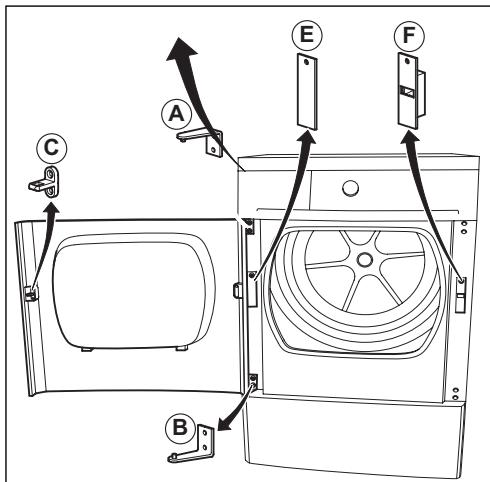 FAGOR CONDENSER TUMBLE DRYER - - MODIFYING THE DOOR OPENING DIRECTION - 1