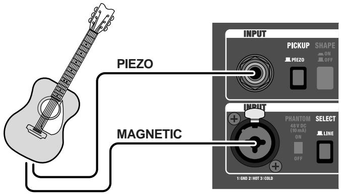 ROLAND AC-60 - When Using One Guitar with Two Types of Pickups - 1