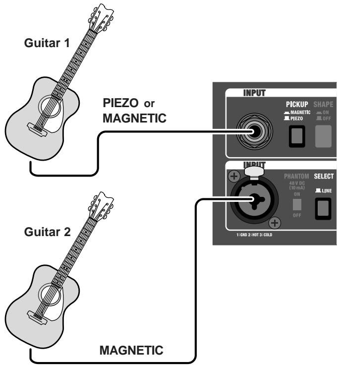 ROLAND AC-60 - When Using Two Guitars - 1