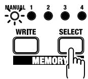 ROLAND AD-8 - Hold down the SELECT button for at least two seconds. - 1