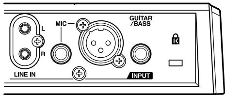 L R MIC GUITAR /BASS LINE IN INPUT