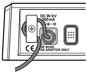 DC IN 9V -200 mA USE BOSS USA ADAPTOR ONLY