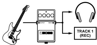 ROLAND BR-532 - Changing the insert effect connections - 2
