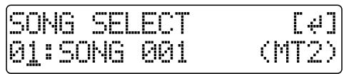 SONG SELECT [4] B1:SONG 001 (MT2)