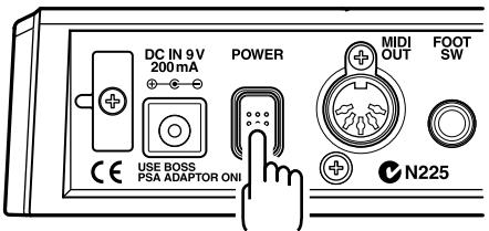 DC IN 9V 200 mA POWER MIDI OUT FOOT SW USE BOSS PSA ADAPTOR ONI N225