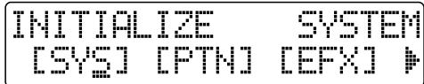 INITIALIZE SYSTEM [SYSG] [IPTN] [EFX]