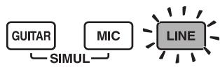 ROLAND BR-600 - If INPUT SELECT [LINE] or [SIMUL] are lit - 1